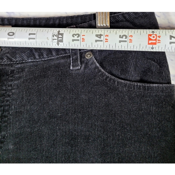 J Jill Pants Womens Corduroy Slim Leg Stretch Size 8 Black Chino Straight - Picture 4 of 9